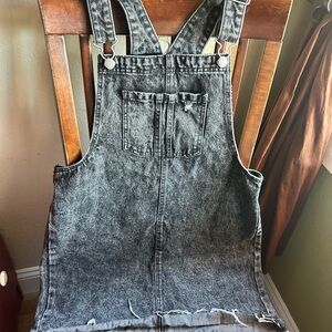 Wild Fable Black Denim Overalls Dress